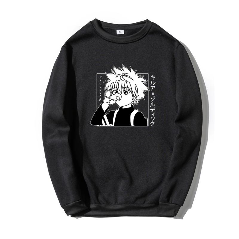 

Men's Hoodies & Sweatshirts Cute Mens X Men Women Crewneck Pullovers Killua Zoldyck Hisoka 90s Anime Print Streetwear Tops, Black