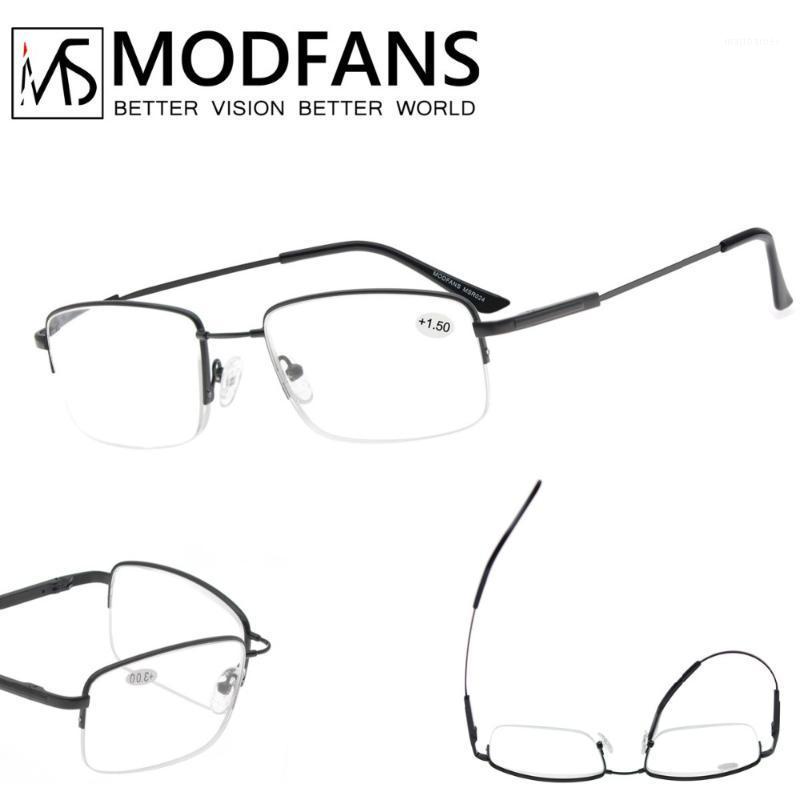 

Sunglasses Titanium Reading Glasses Men Women High Quality Optical Square Frame Half Rimless Elastic Nose Temple 1.0 1.5 2 2.5 3.5