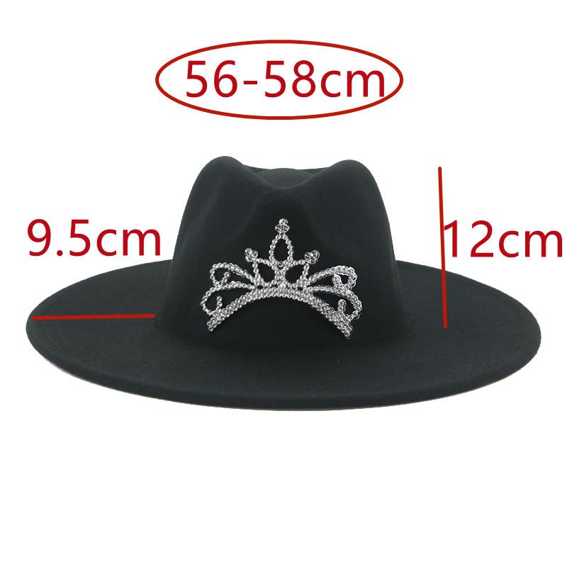 

Berets Hats For Women Fedoras Big Birm 9.5cm Luxury Party Panama Western Cowgirls Solid Accessories Wedding Hat Chapeau Femme, Beige