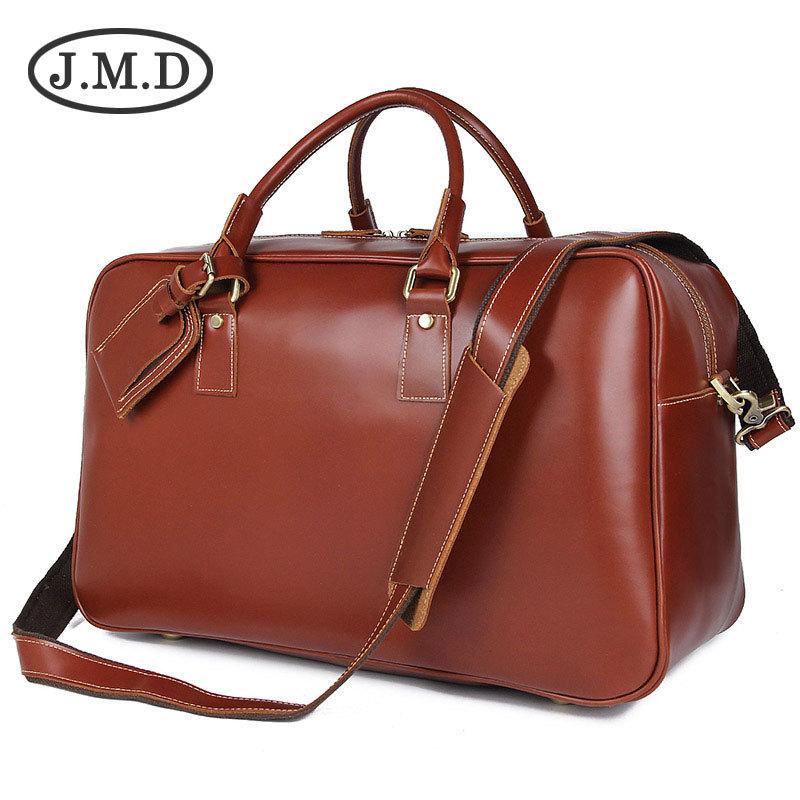 

Duffel Bags Arrival 100% Rare Crazy Horse Leather Men's Travel Bag Shoulder Handbags Briefcases Laptop Huge 18' 7156