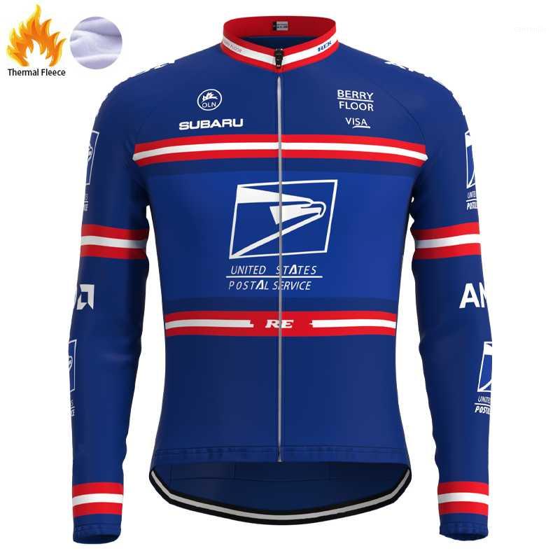 

Competition US Postal Team Man Retro Cycling Jersey Fleece Long Sleeves Clothing Mtb Bike Triathlon Hombre1, Cap
