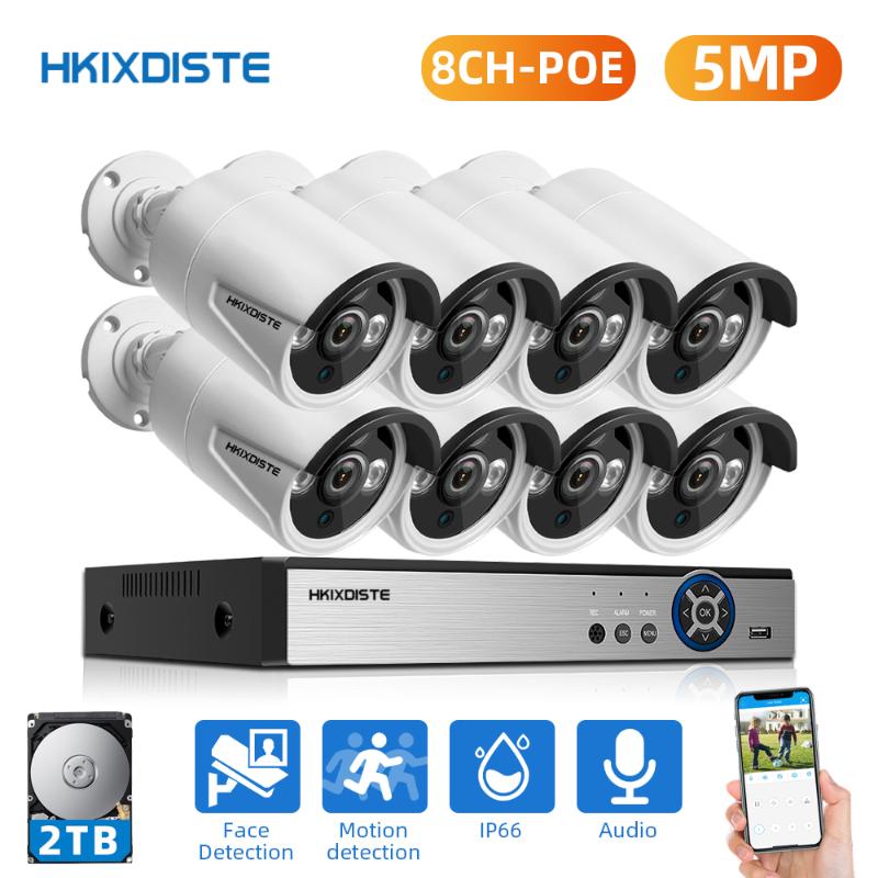 

Real Time Face Detection Security System 8CH NVR Kit POE IP Camera IR Outdoor IP66 Motion CCTV Video Surveillance Kits Wireless
