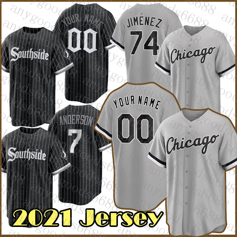 

Chicago Southside White Baseball Jersey Sox 7 Tim Anderson 74 Eloy Jimenez 27 Lucas Giolito 10 Yoan Moncada 25 Andrew Vaughn 73 Yermin Mercedes 79 Jose Abreu 34 Kopech, Custom(baiwa retro