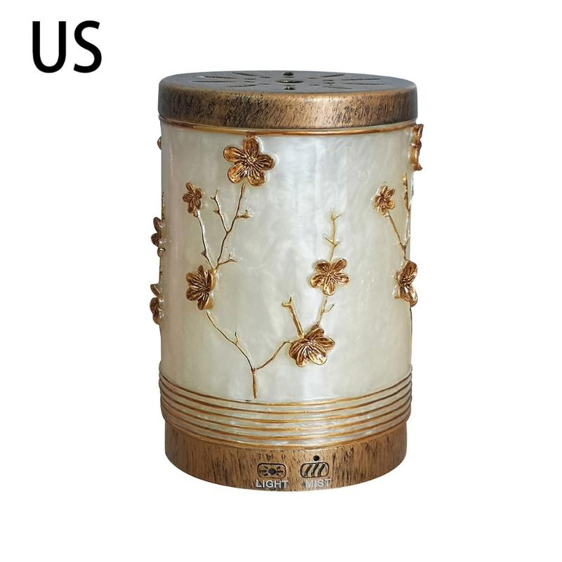 

Decorative Objects & Figurines Aroma Diffuser 200Ml Household Resin Hollowed Out Colorful Night Light Intelligent Silent Air Humidifier