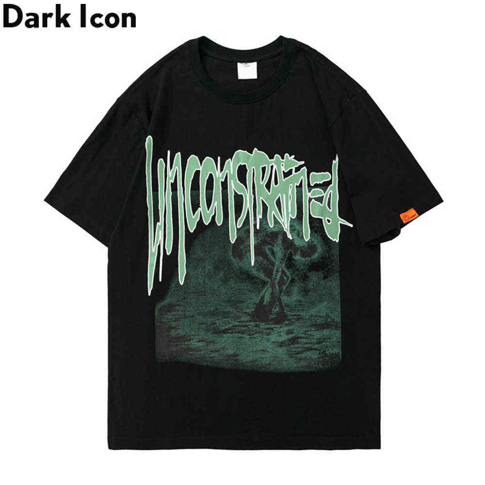 

Streetwear Hip Hop T-shirt Men Women Summer Oversized Tshirts for Men Cotton Tee 210603, Black