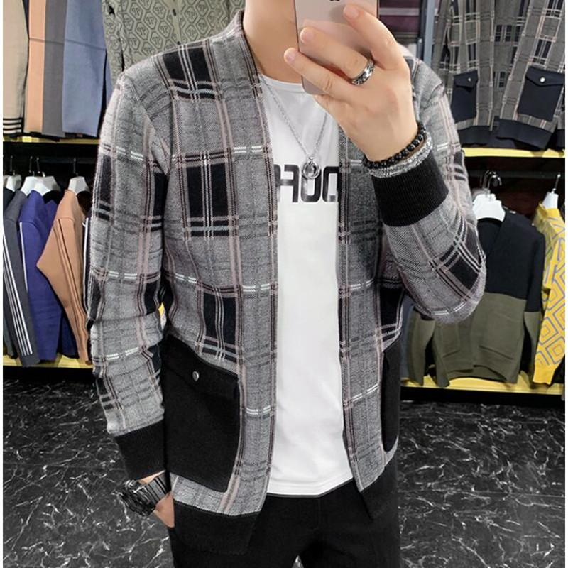 

Men's Sweaters Cardigan Fashion Outdoors Solid Long Sleeves Thick Classic Keep Warm Coat Male Spring Winter Knit Shirt 3XL, White;black