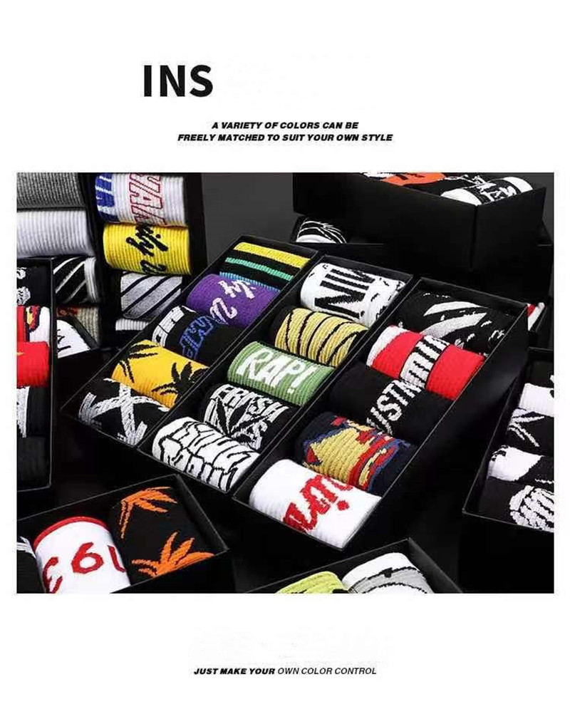 

22ss Socks Women Men Unisex Cotton Basketball Sock in stock, Black