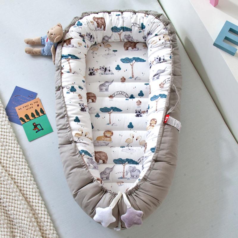 

Baby Cribs 80*50cm Sleeper Nest Bed Portable Toddler Playpen Crib Infant Cot Cradle Born Bassinet Bumper