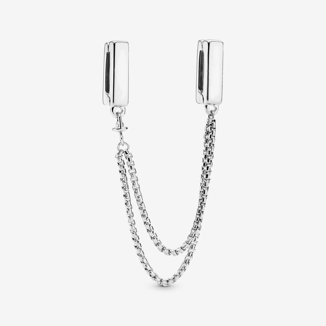 

Designer Jewelry 925 Silver Bracelet Charm Bead fit Pandora Safety Chain Clip Slide Bracelets Beads European Style Charms Beaded Murano, Bronze;silver