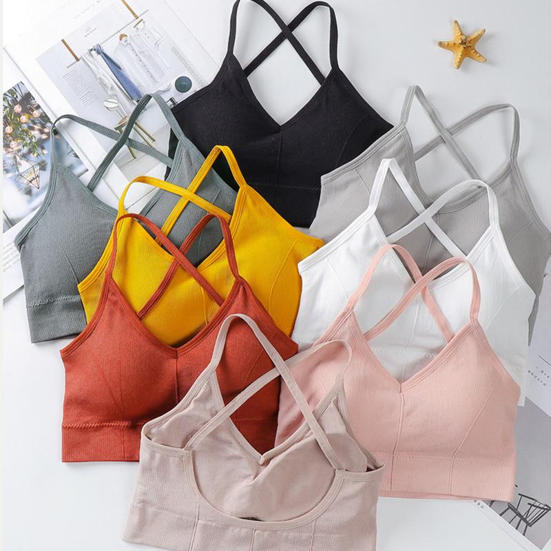 

Bras Women Bra Cross Strap U-shaped Beautiful Back Sexy Wrapped Chest Tube Push Up Top Sports Vest Female Suspenders Underwear, Black