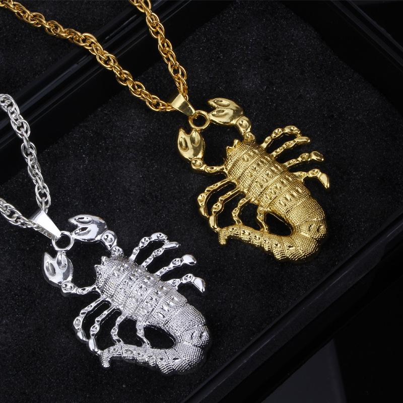 Pendant Necklaces Men Hip Hop Animal Scorpio Long Chain Gold Silver Color Scorpion Necklace For Punk Rock Jewelry Gift Male Women-image-703093363