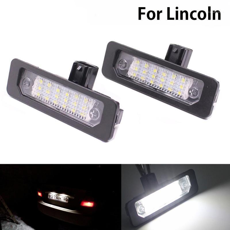 

Emergency Lights 2Pcs Car LED Number License Plate Light Bright White Auto Lamp For MKS MKZ MKT MKX Mustang Focus Taurus Flex F