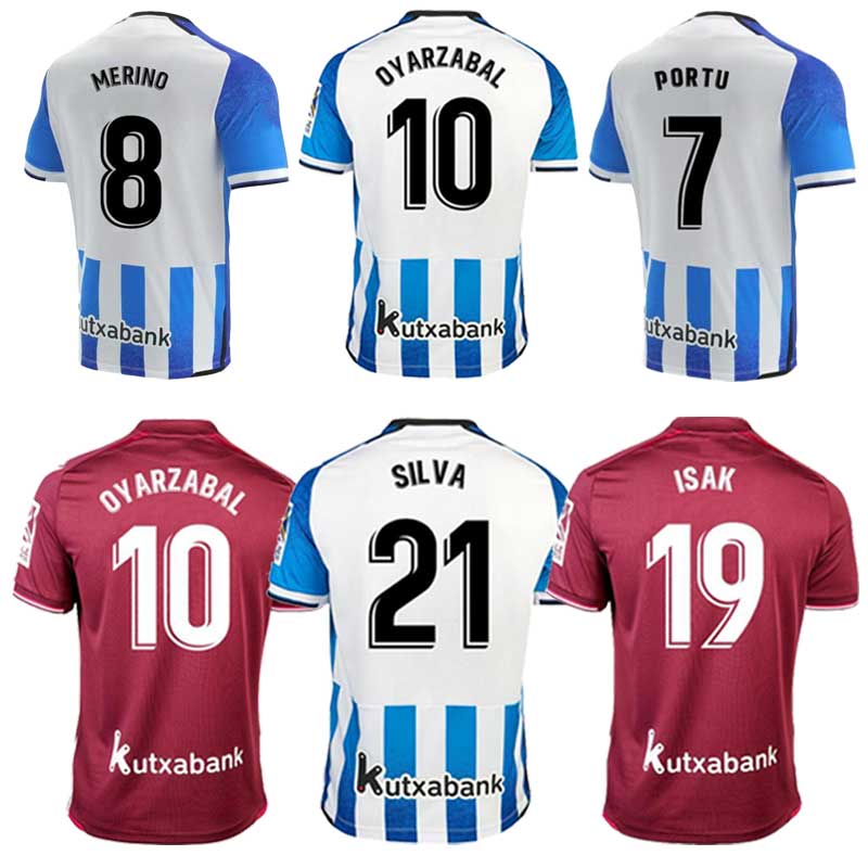

21 22 Real Sociedad soccer jerseys 2021 2022 camisetas de fútbol Portu WILLIAN J. SILVA OYARZABAL Merino ZUBELDIA ISAK man kids kit home away dark maroon football shirts, 2122