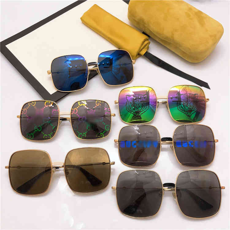 

78% OFF High version G family large square Sunglasses Li Yuchun net red same mirror letter sunglasses gg0414s