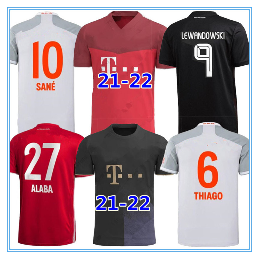 

BaYern soccer jersey 20 21 LEWANDOWSKI SANE muNich COMAN MULLER DAVIES football shirt Men Kids kit 2021 HUMANRACE fourth 4th, Black