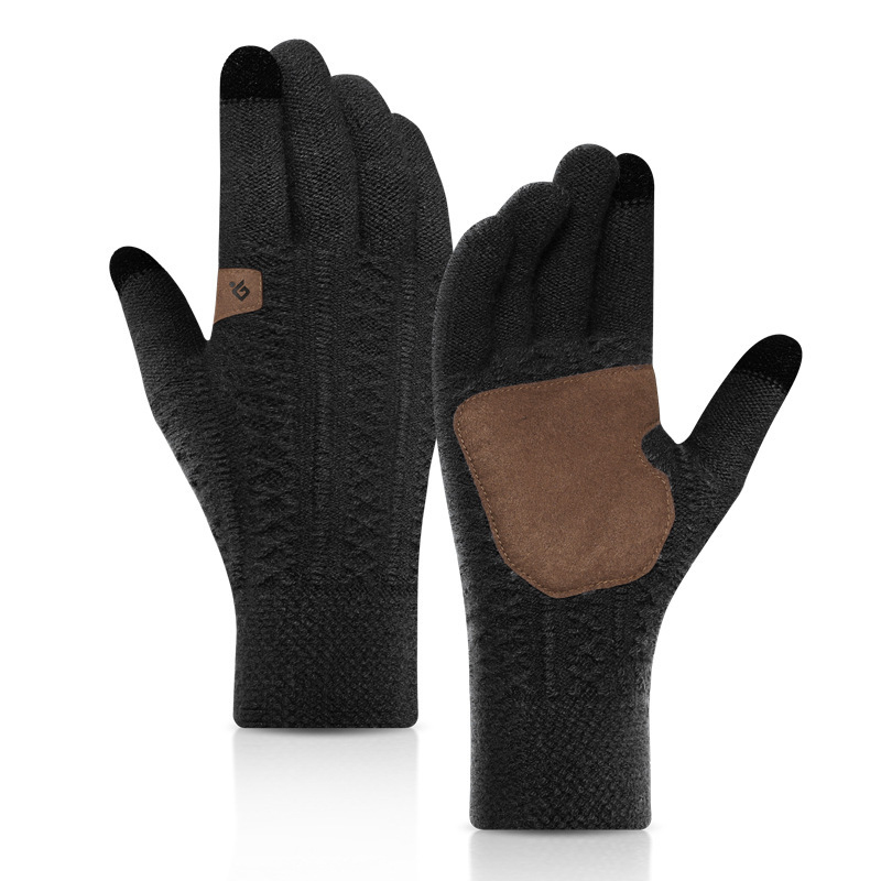 

Winter Keep Warm Windproof Casual Sports Knitted Gloves Sensitive Touch Screen Glove for Men