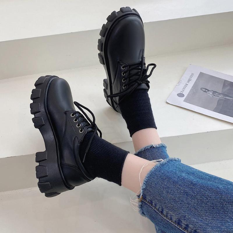 

Dress Shoes Student Uniform Platform Heel Women High Quality Oxford Casual Harajuku Womens Zapatos Mujer 2021, Matte