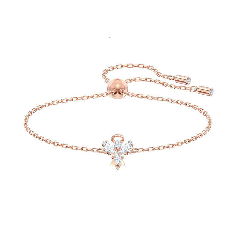 Bangles Bracelets Shi Family Dream Little Angel Bracelet Female Swarovski Element Crystal Light Luxury Temperament-image-739102635