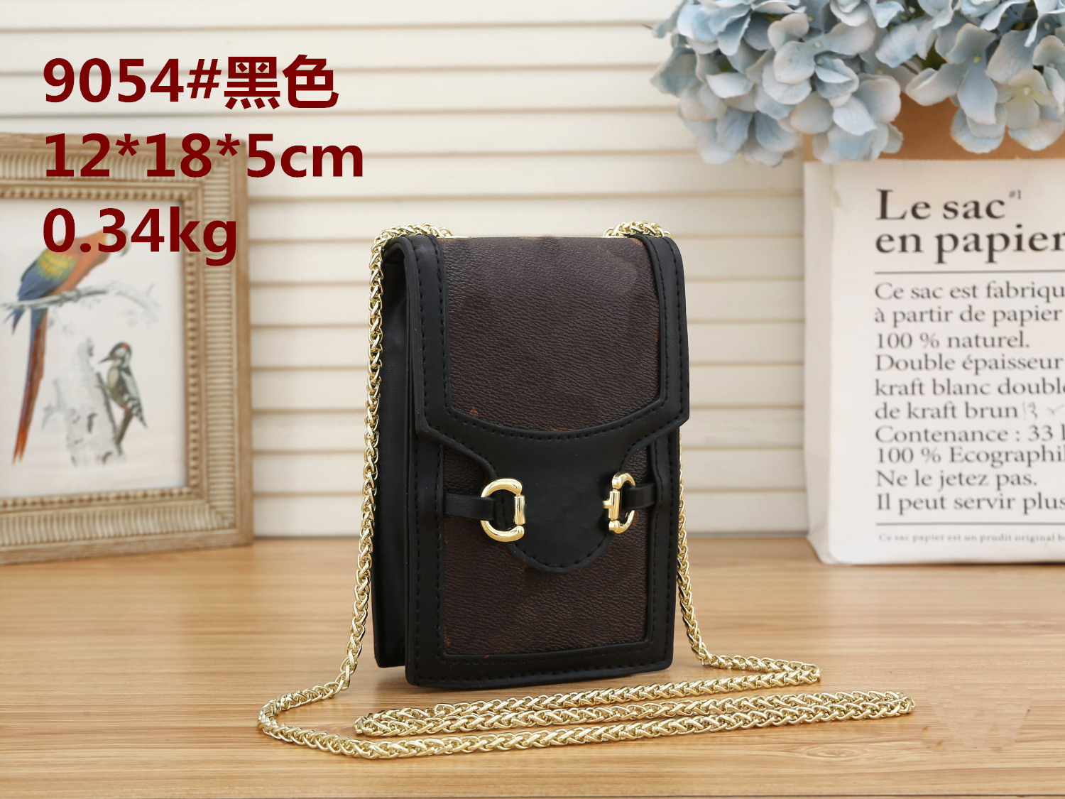

leather shoulder bag fashion wave chain purse cowhide handbag presbyopic card holder evening bags messenger women, With logo