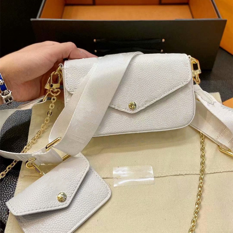 

Wholesale Designers mini Shoulder Bags Top Quality Chain Messenger Bag Card Holder Wallet Fashion Crossbody Pocket Purse 18CM, Black