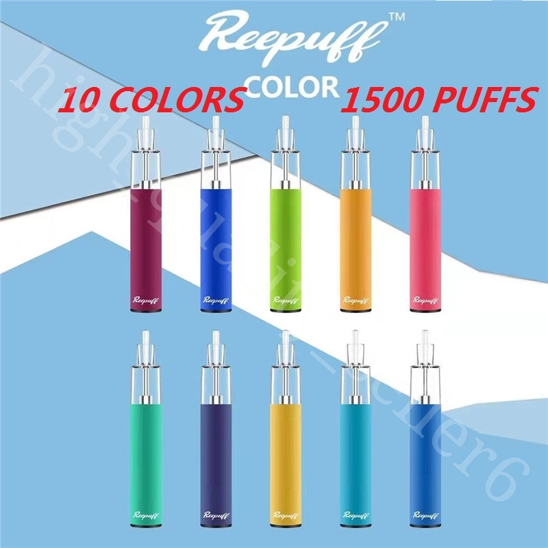 

Reewape Reepuff E cigarettes Glow Disposable Device Kit 1500 Puffs Rechargeable 650mAh Battery Prefilled 5ml Pod Vape Pen Genuine VS Bar Plus