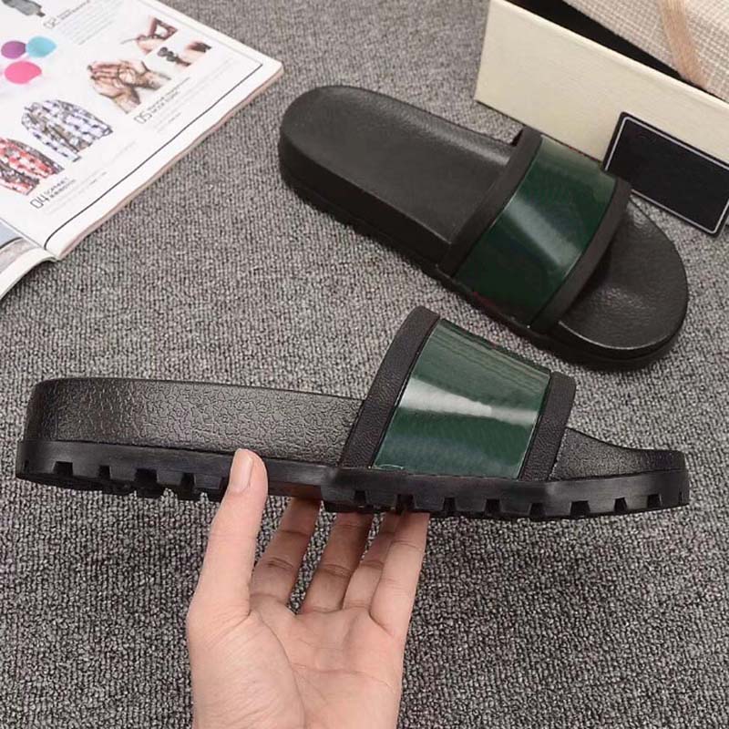 

Man Women Sandals cute Slippers Embroidery Designers Slides Sandal Flip Flops Striped Beach Leather Rubber Flower minecraft Slipper Loafers 2021 With Box 35-45 01, #39