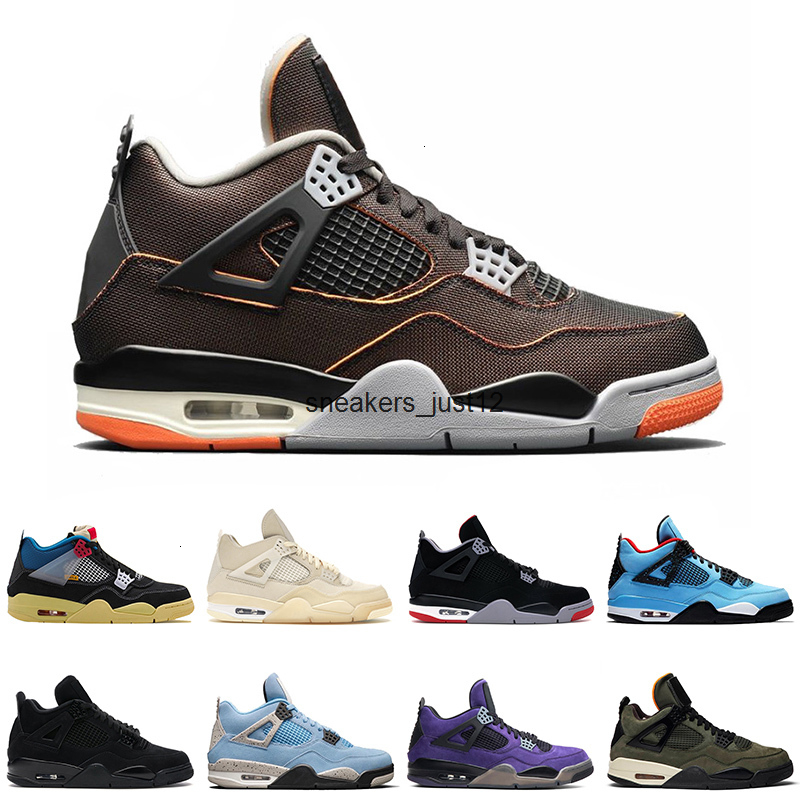 

New Jumpman Starfish Mens Womens Basketball Shoes 4 4s Bred Sail Black Cat University Blue Green Metallic Retro Trainers Sneakers 40-47