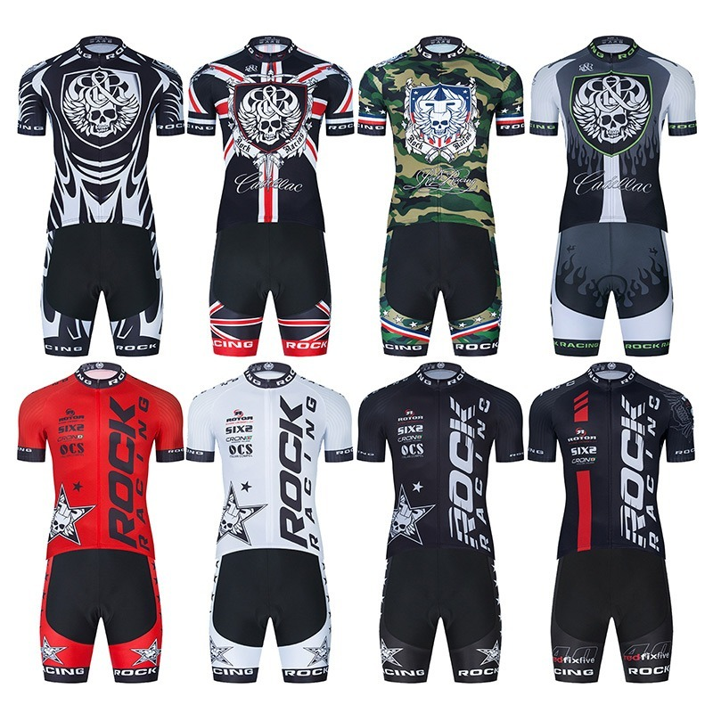 

ROCK RACING Cycling Team Jersey 19D Bike Short Set Ropa Ciclismo Mens Cycling Clothing Kit Summer Bicycle Maillot Culotte