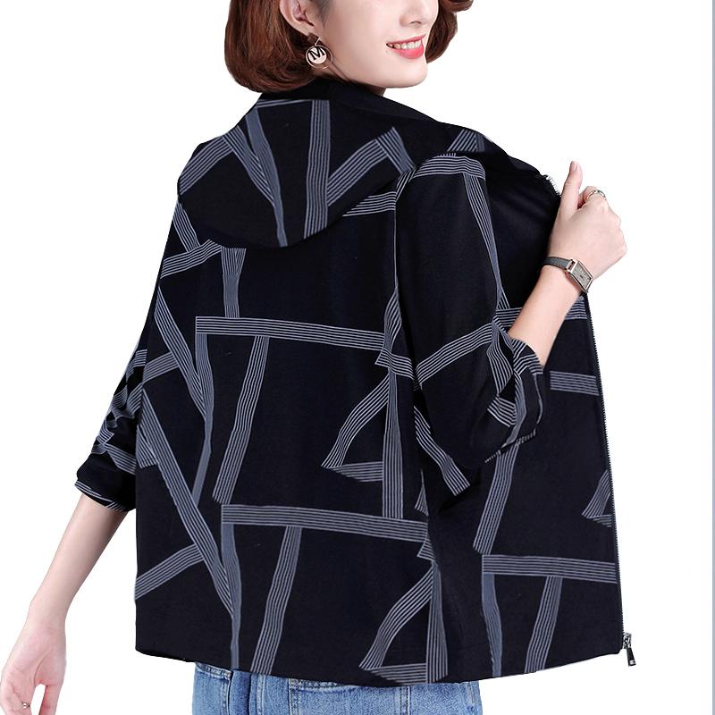 

Women's Jackets Short Jacket Spring Autumn Korean Version Loose Large Size Slim Casual Home Commuting Hooded Sweater, Black;brown