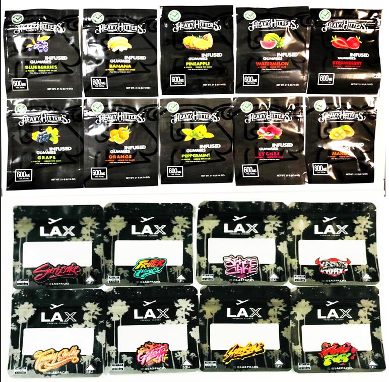 

2021 gummies heavy hitters sour sweet then stoned packaging bags gummy mylar candy 600mg LAX package resealable edibles packing bag