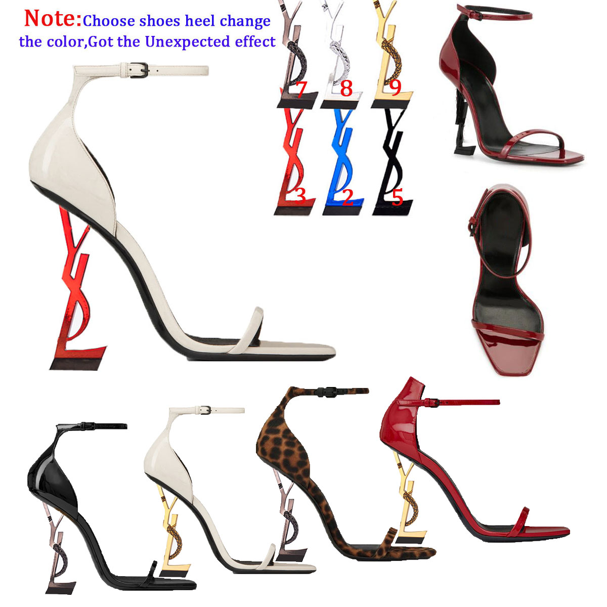 

Ý S I Paris Metal Letters Luxury Designer Brand Dress Shoe Leopard High Heels Women Fashion Sexy Open Toe Super Highs Heel Sandals Bridal Wedding Banquet Shoes 35--42, Boxes