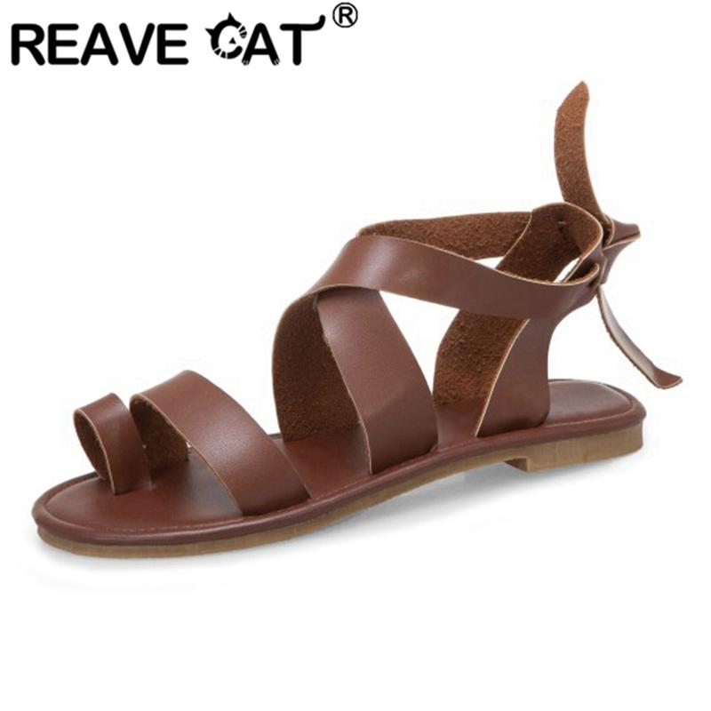 

2021 Woman Summer Flat Sandals Sandwich Toe Low Square Heels Slip On Cross Strap Large Size 34-43 Black Casual A2887