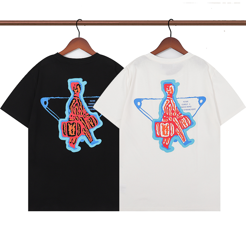 

Mens Designer PRA letter Men's T-Shirts Summer Men and Women Short Sleeve Top Tees Badge Shirts Mens Clothes Size M-2XL High Quanlity, Black