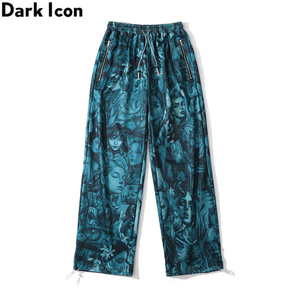 

Snake Full Printing Pants Men Loose Jogger Pants 210603, Lake green