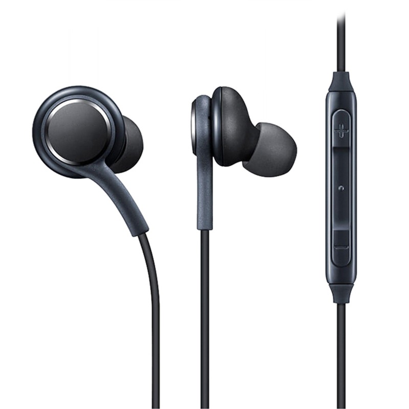

Earphones Mic For Samsung Galaxy S8 S9 S10 Note 7 8 9 3.5mm Headphones Handsfree Earbuds, Black