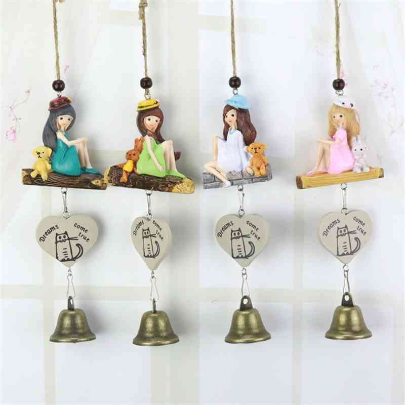 

Girl Pell small ornament Zakka cartoon long skirt wind chime window pendant student girl gift