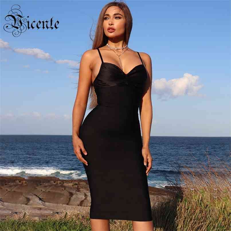 

Arrival Sexy Spaghetti Strap V Neck Celebrity Party Bandage Dress 210520, Black
