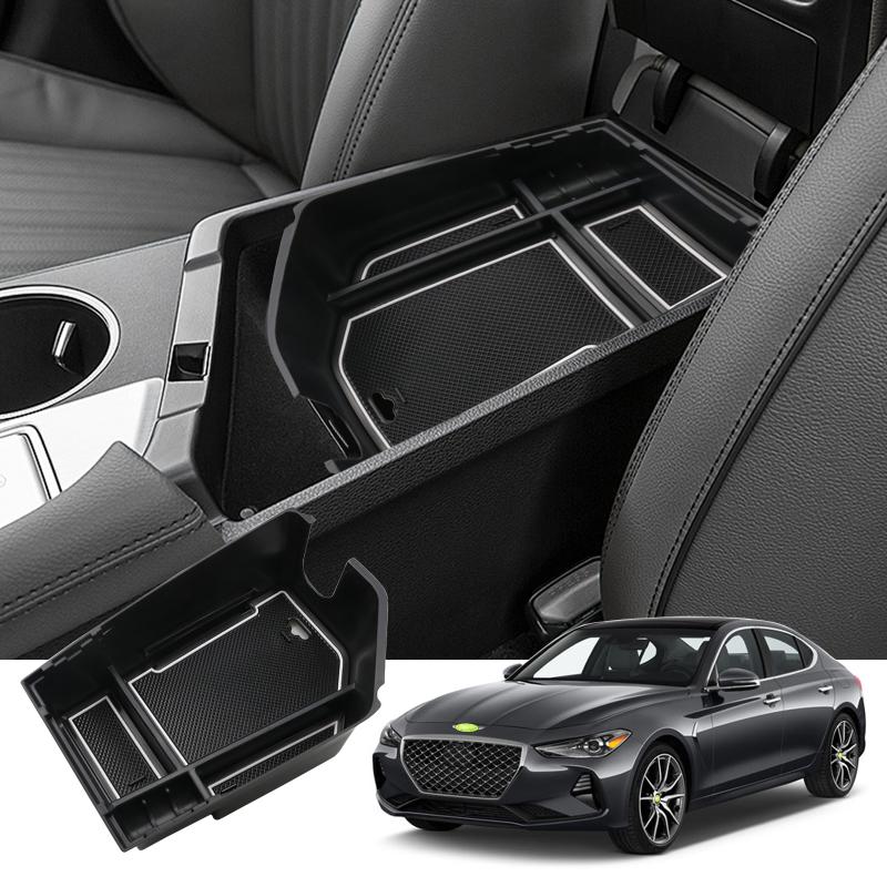 

Car Organizer RUIYA Armrest Box Storage For GV70 2021 Central Control Container Auto Interior Accessories White