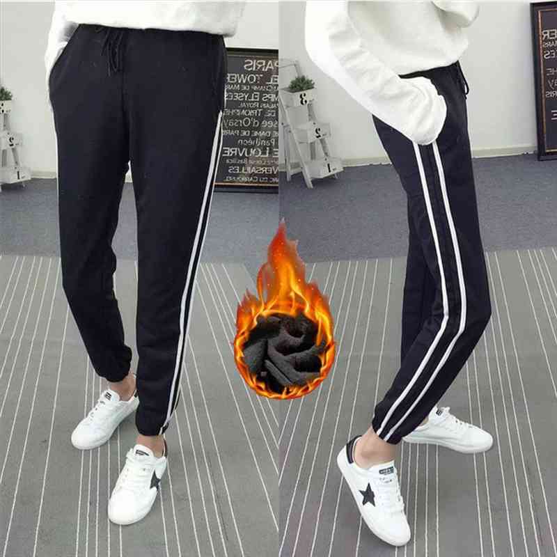 

Spring Sweatpants Women Casual Harem Pants Loose Trousers For Women Black Striped Side Sweat Pants Female Size S-xxl