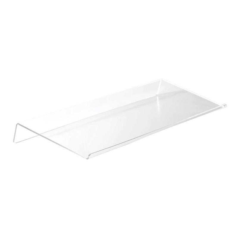 

Hooks & Rails Acrylic Tilted Computer Keyboard Holder Clear Stand For Easy Ergonomic Typing Office Desk Home School