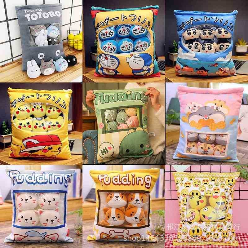 

Net red cute girl heart doll plush toy a bag of rabbit snack pillow