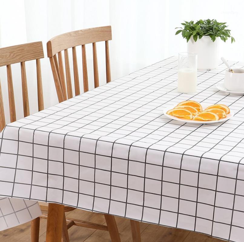 

Table Cloth Household Plaid Waterproof, Heat-resistant And Oil Resistant Tablecloth Square Fashionable Waterproof Easy To Clean