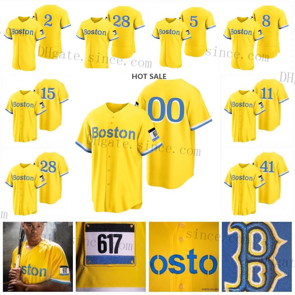 

Boston 2021 City Connect Xander Bogaerts Red Jersey Rafael Devers Enrique Hernandez J.D. Martinez Plawecki Christian Vazquezsox Yastrzemski, Red youth s-xl