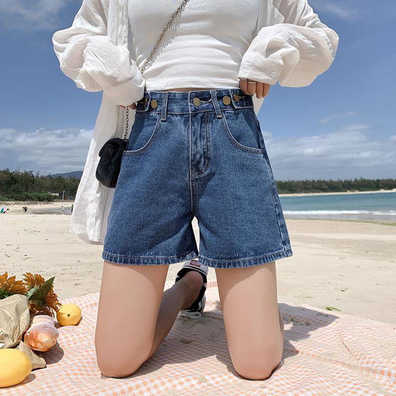 

Ladies Denim Shorts Vintage High Waist Women 2021 Casual Jeans Summer Short Pants Pluse Size -5XL Women, Black