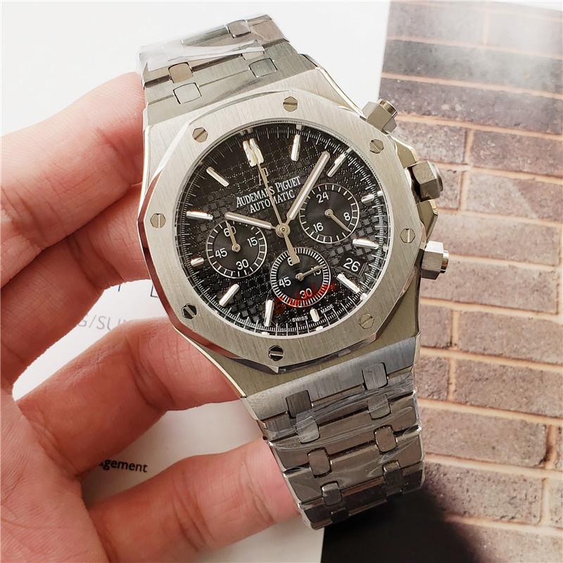 

Wristwatches 2021 Luxury Automatic Watch Men Sapphire Glass Mechanical Wristwatch Tungsten Steel 30m Waterproof Business Sport Watches, Silver