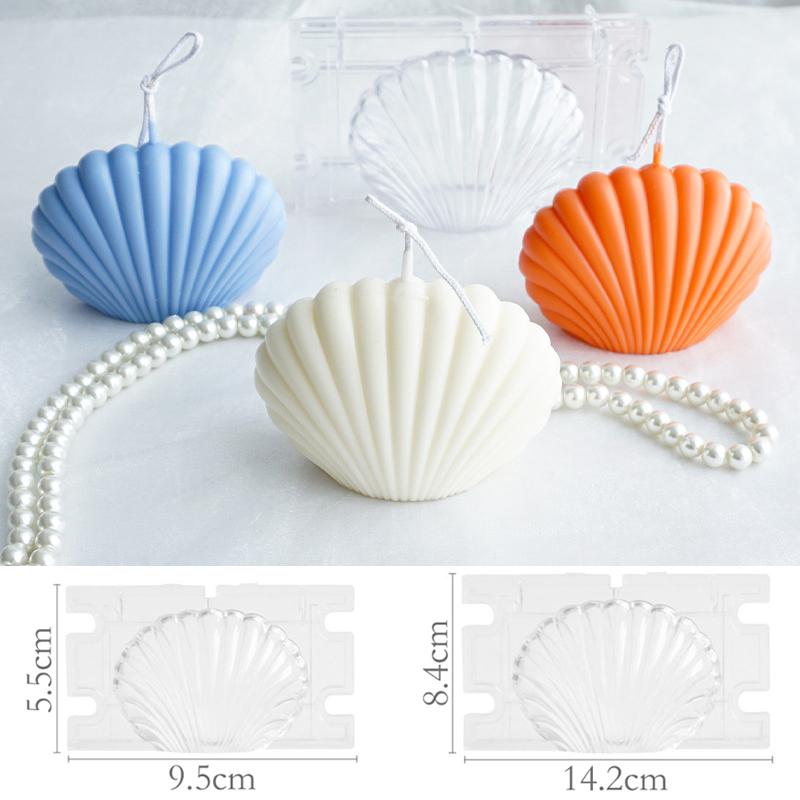 

1pc 3D Sea Shell Shape Silicone Mold Candle DIY Handmade Soap Cake Pastry Baking Decorating Tools Small Craft
