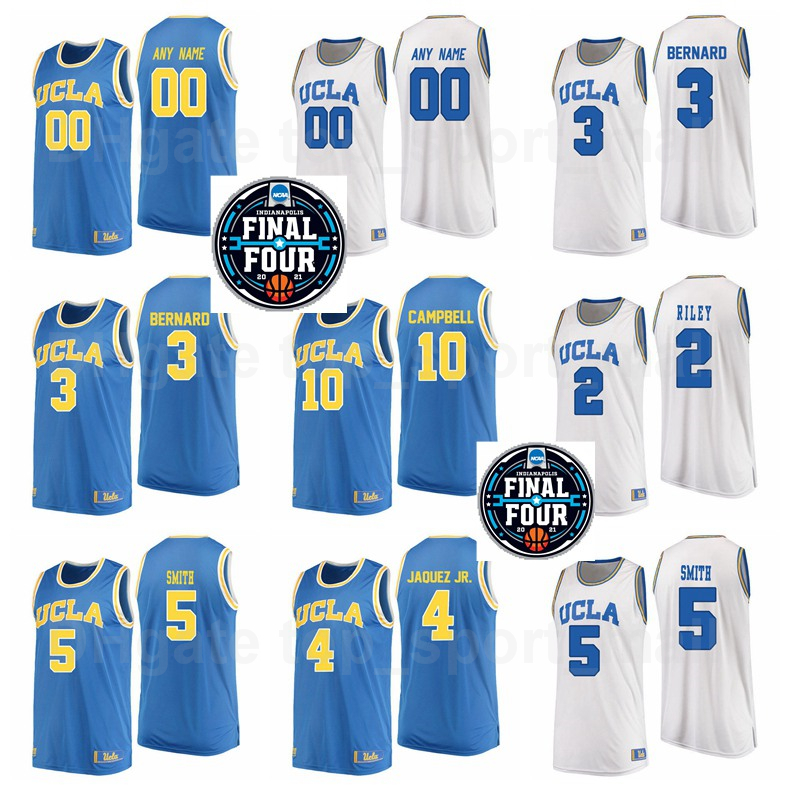 

NCAA Basketball Final Four UCLA BRUINS College 3 Johnny Juzang Jersey 5 Chris Smith 4 Jaime Jaquez Jules Bernard Tyger Campbell Cody Riley, Blue