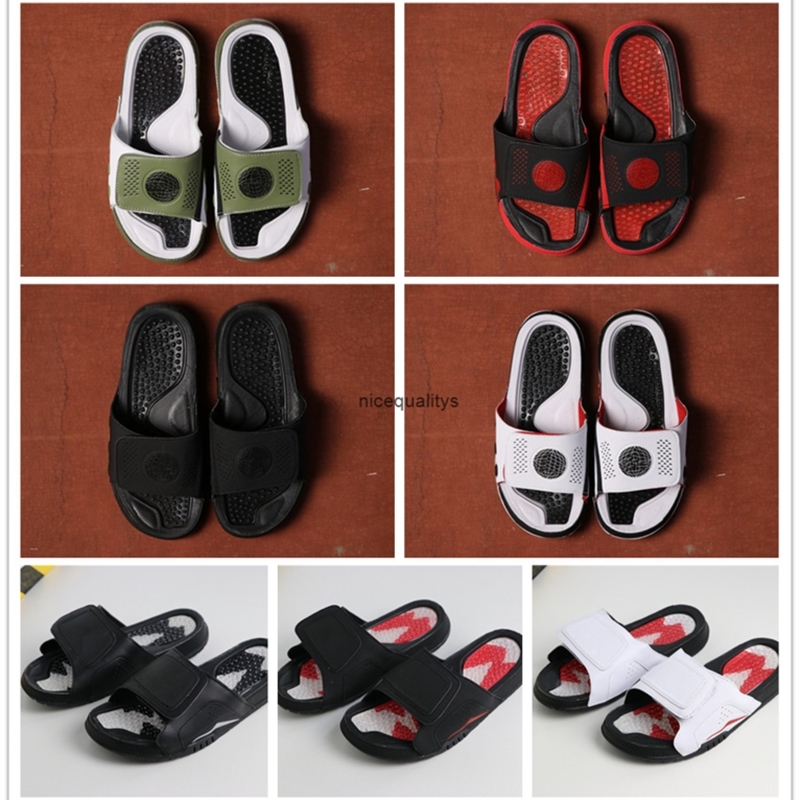 

New Arrival Hydro 9 Black White Green Red Rubber Men Sandals good quality summer Slipper Jumpman Mens Shoes