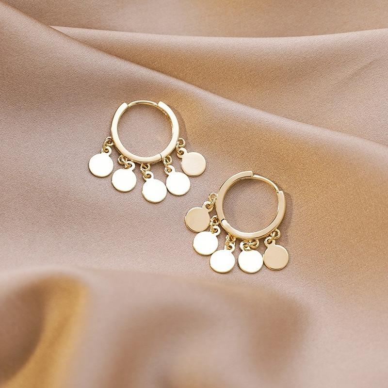 

Stud 2021 Wholesale Disc Earrings Korean Temperament Net Red Film Earring Female Jewelry