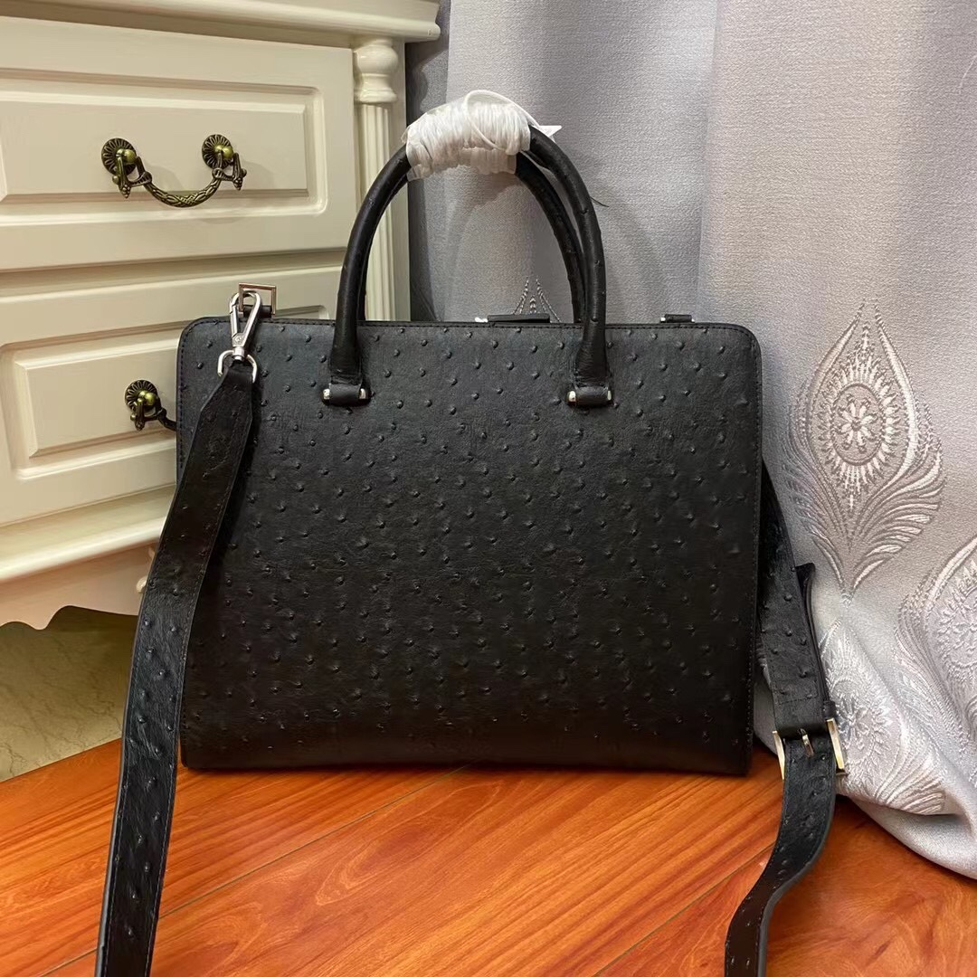 

2021 men's black polka dot leather designer waterproof briefcase high quality laptop bag large capacity casual simple office handbag